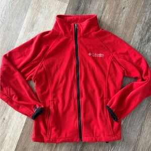 Columbia women’s Bright Red Fleece Jacket